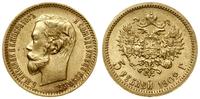 5 rubli 1902 АР, Petersburg, złoto 4.29 g, próby