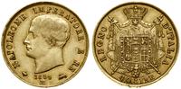 40 lirów 1814 M, Mediolan, przebitka daty na ste