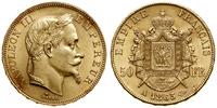 50 franków 1865 A, Paryż, głowa w wieńcu laurowy