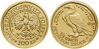 100 złotych 1999, Warszawa, Orzeł Bielik, złoto 