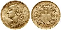 20 franków 1898 B, Berno, typ Vreneli, złoto 6.4