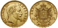 50 franków 1863 BB, Strasbourg, głowa w wieńcu l