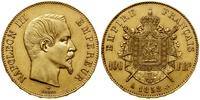 100 franków 1858 A, Paryż, głowa bez wieńca, zło