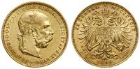 20 koron 1899, Wiedeń, głowa w wieńcu laurowym, 