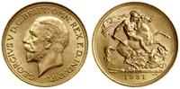 1 funt (1 sovereign) 1931 SA, Pretoria, z obwódk