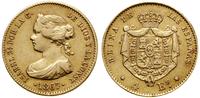 4 escudo 1867, Madryt, złoto 3.35 g, próby 900