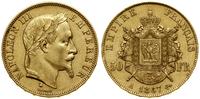 50 franków 1867 A, Paryż, głowa w wieńcu laurowy