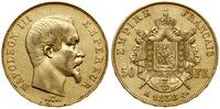 50 franków 1858 A, Paryż, głowa bez wieńca, złot