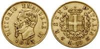 10 lirów 1863, Turyn, złoto 3.21 g, próby 900, n