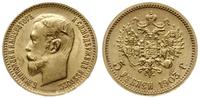 5 rubli 1903 АР, Petersburg, złoto 4.30 g, próby