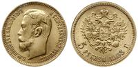 5 rubli 1903 АР, Petersburg, złoto 4.29 g, próby