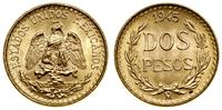 2 peso 1945, Meksyk, RESTRIKE / NOWE BICIE, złot