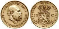 10 guldenów 1875, Utrecht, złoto 6.69 g, próby 9