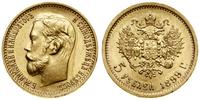 5 rubli 1899 ФЗ, Petersburg, złoto 4.30 g, próby