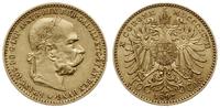 10 koron 1897, Wiedeń, złoto 3.38 g, próby 900