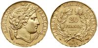 20 franków 1851 A, Paryż, głowa Ceres, złoto 6.4