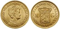 10 guldenów 1911, Utrecht, złoto 6.72 g, próby 9