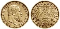 10 marek 1898 F, Stuttgart, złoto 3.96 g, próby 
