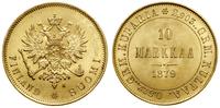 10 marek 1879 S, Helsinki, złoto 3.22 g, próby 9