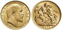 1 funt (1 sovereign) 1909, Londyn, złoto 7.98 g,