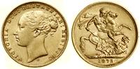 1 funt (1 sovereign) 1872 S, Sydney, młoda głowa