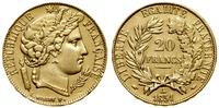 20 franków 1851 A, Paryż, głowa Ceres, złoto 6.3