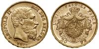 20 franków 1876, Bruksela, złoto 6.44 g, próby 9