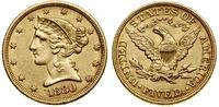5 dolarów 1880, Filadelfia, złoto 8.33 g, próby 