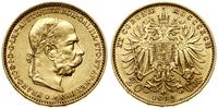 20 koron 1892, Wiedeń, głowa w wieńcu laurowym, 
