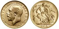 1 funt (1 sovereign) 1918 I, Bombaj, złoto 7.97 