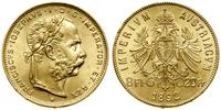 Austria, 8 florenów = 20 franków, 1892
