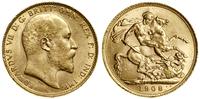 1 funt (1 sovereign) 1908, Londyn, złoto 8.00 g,