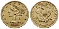 5 dolarów 1880, Filadelfia, typ Liberty Head, zł