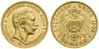 20 marek 1908 A, Berlin, złoto 7.96 g, próby 900