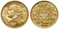 20 franków 1898 B, Berno, typ Vreneli, złoto 6.4