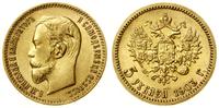 5 rubli 1903 АР, Petersburg, złoto 4.31 g, próby