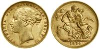1 funt (1 sovereign) 1874 M, Melbourne, młoda gł