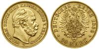 20 marek 1882 A, Berlin, złoto 7.96 g, próby 900