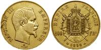 100 franków 1858 BB, Strasbourg, głowa bez wieńc