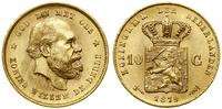10 guldenów 1879, Utrecht, złoto 6.71 g, próby 9