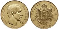50 franków 1856 A, Paryż, głowa bez wieńca, złot
