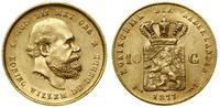 10 guldenów 1877, Utrecht, złoto 6.70 g, próby 9