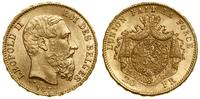 20 franków 1875, Bruksela, złoto 6.45 g, próby 9