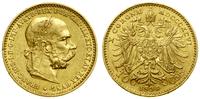 10 koron 1896, Wiedeń, złoto 3.37 g, próby 900, 