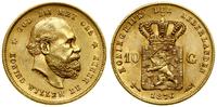 10 guldenów 1876, Utrecht, złoto 6.70 g, próby 9