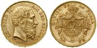20 franków 1875, Bruksela, złoto 6.46 g, próby 9