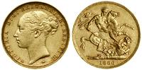 1 funt (1 sovereign) 1886 M, Melbourne, młoda gł