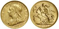 1 funt (1 sovereign) 1894 S, Sydney, typ ze star