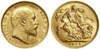 1 funt (1 sovereign) 1905, Londyn, złoto 7.99 g,