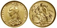 1 funt (1 sovereign) 1891 M, Melbourne, typ jubi
